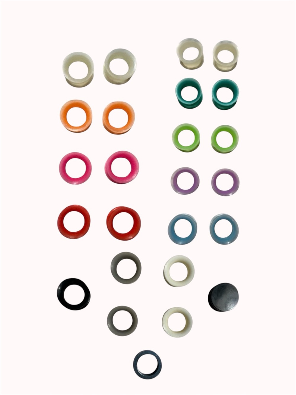 Silicone double flared tunnels - 5/8" 16 mm